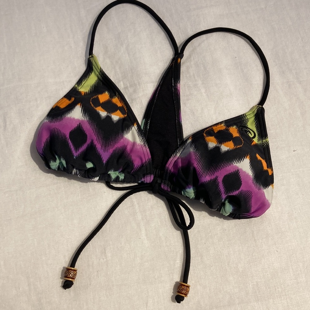 Rip Curl Bikini Top With Beads Size Small - image 1